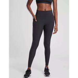 Athleta Quest Hybrid High Rise Hiking Climbing Lightweight Leggings - sz 6 Black